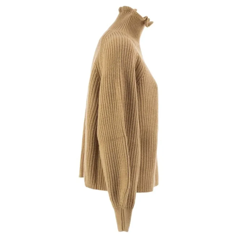 Max Mara Women Mxmpontile - Wool And Cashmere Rib-Knit Roll-Neck Jumper